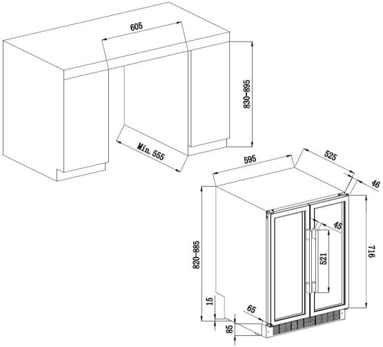 Vinoteca Avintage AVU41TXDPA plano encastre