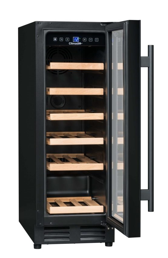 vinoteca climadiff CBU182B lateral abierta vacia vinoteca climadiff CBU182B lateral abierta vacia