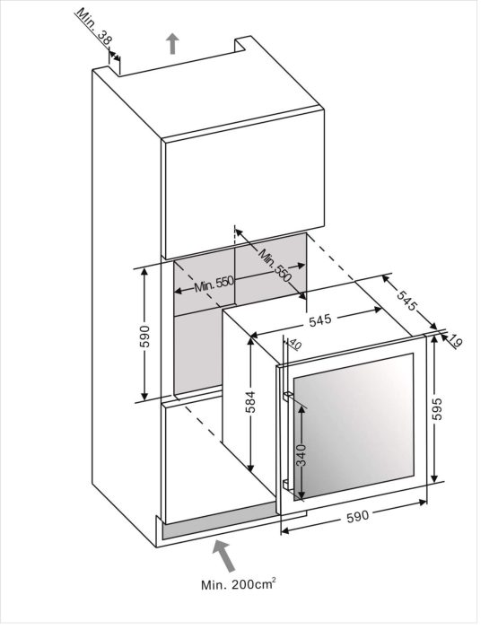 Vinoteca Avintage AVI60CDZA Encastrar