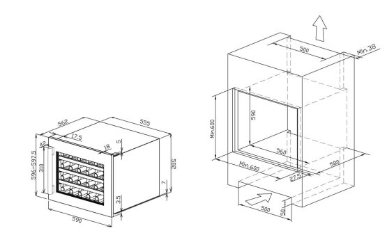 Vinoteca Le Chai CPSN 27 plano encastre