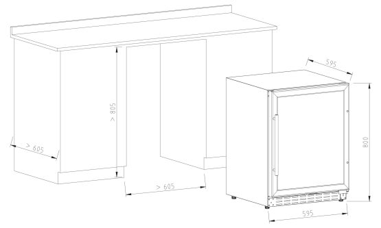 Vinoteca Vinobox 50 GCN 1T encastre plano