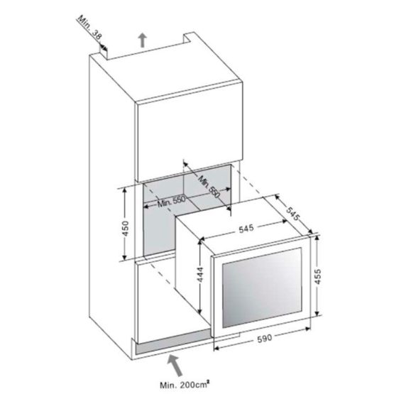 Vinoteca Fagor 3WCI4540N plano encastre