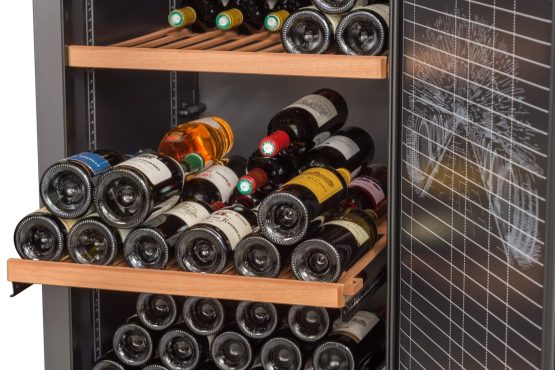 Vinoteca Climadiff RESERVE 225 detalle bandeja