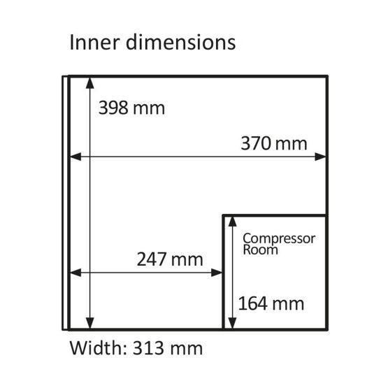 VINOTECA MQUVEE 12INOX medidas