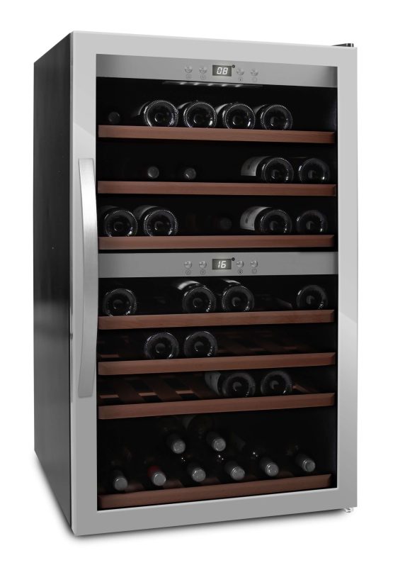 Vinoteca Mquvee 66 inox lateral Vinoteca Mquvee 66 inox lateral