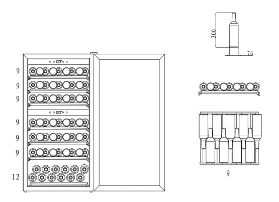 Vinoteca Mquvee 66 inox plano Vinoteca Mquvee 66 inox plano