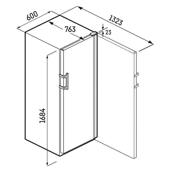 Vinoteca Liebherr WSbl5001 plano