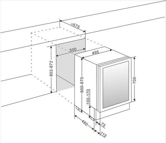 VINOTECA MQUVEE 50 700 DMODERN PLANO ENCASTRE