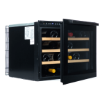 Vinoteca Vinobox 24 Design Negra lateral abierta