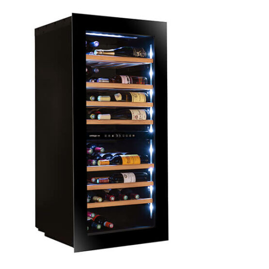 Vinoteca Avintage AVI122Platinum ambar llena lateral fria