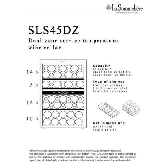 VINOTECA LA SOMMELIERE SLS45DZ FICHA