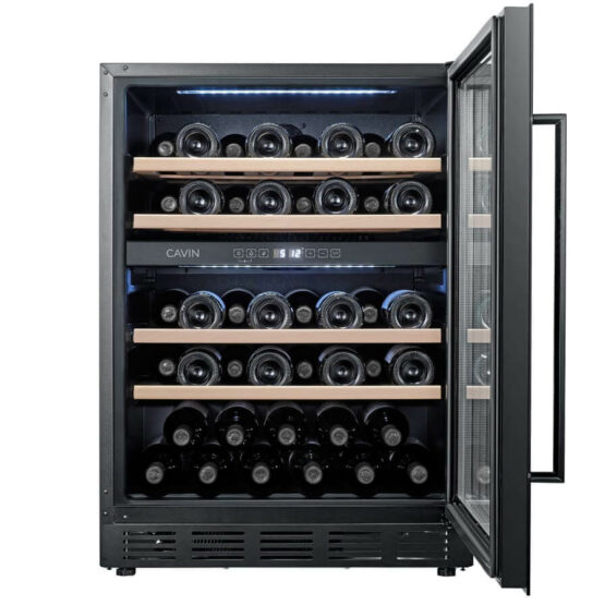 Vinoteca Cavin 60D 2T Negra ab frontal Vinoteca Cavin 60D 2T Negra ab frontal