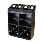 Botellero Merlot 2 Alturas Aspa y Base con Bandeja exposicion 652022A