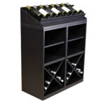 Botellero Merlot 2 Alturas Aspa y Base con Bandeja exposicion 652022B