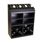 Botellero Merlot 2 Alturas Aspa y Base con Bandeja exposicion 652022C