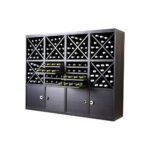 Botellero Merlot 3 Alturas Doble con puerta 4 estantes y aspas 653043A