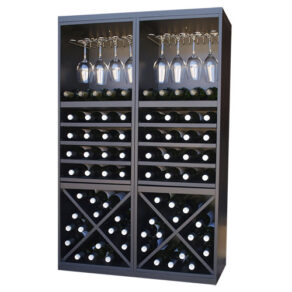 Botellero Merlot 3 Alturas aspas 4 estantes y soporte copas 653024A