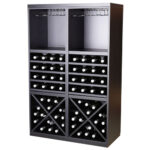 Botellero Merlot 3 Alturas aspas 4 estantes y soporte copas 653024C