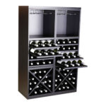 Botellero Merlot 3 Alturas aspas 4 estantes y soporte copas 653024D