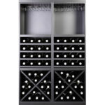 Botellero Merlot 3 Alturas aspas 4 estantes y soporte copas 653024E