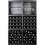 Botellero Merlot 3 Alturas aspas 4 estantes y soporte copas 653024F