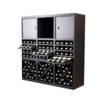 Botellero Merlot 3 Alturas con aspas 4 estantes base y puertas 653031A