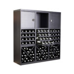 Botellero Merlot 3 Alturas con aspas 4 estantes base y puertas 653031B