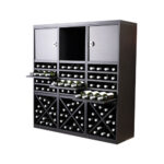 Botellero Merlot 3 Alturas con aspas 4 estantes base y puertas 653031C