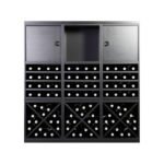 Botellero Merlot 3 Alturas con aspas 4 estantes base y puertas 653031F