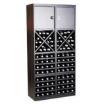 Botellero Merlot 4 Alturas con 4 estantes aspas y puertas 654025B