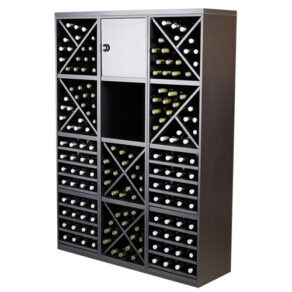 Botellero Merlot 4 Alturas con 4 estantes medias aspas base y puerta 654032A