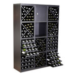 Botellero Merlot 4 Alturas con 4 estantes medias aspas base y puerta 654032C