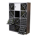 Botellero Merlot 4 Alturas con 4 estantes medias aspas base y puerta 654032D