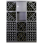 Botellero Merlot 4 Alturas con 4 estantes medias aspas base y puerta 654032F