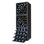 Botellero Merlot Base 3 alturas con 4 estantes y 2 medias aspas 634015C