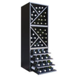 Botellero Merlot Base 3 alturas con 4 estantes y 2 medias aspas 634015D