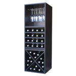 Botellero Merlot Base 3 alturas con Aspa 4 estantes y soporte copas 631642A