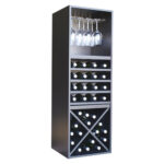 Botellero Merlot Base 3 alturas con Aspa 4 estantes y soporte copas 631642B