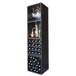 Botellero Merlot Base 4 alturas con aspa 4 estantes base y soporte copas 644021A