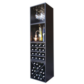 Botellero Merlot Base 4 alturas con aspa 4 estantes base y soporte copas 644021A