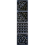 Botellero Merlot Base 4 alturas con aspa 4 estantes y 2 medias aspas 644015FA