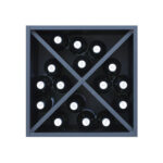 Botellero Merlot Base con Aspa frontal 610016