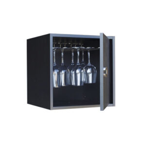 Botellero Merlot Base con puerta soporte copas 612146A