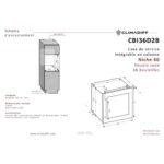 Vinoteca Climadiff CBI36D2B Diagrama encastre
