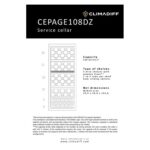 Vinoteca Climadiff CEPAGE108DZ Plan de carga de botellas 2