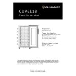 Vinoteca Climadiff CUVEE18 Plan de carga de botellas 1