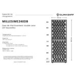 Vinoteca Climadiff MILLESIME240DB Plan de carga de botellas