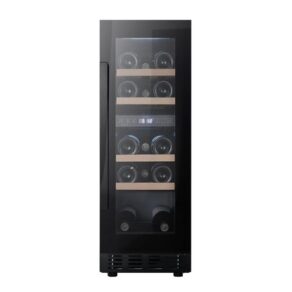 vinoteca cavin arctic collection 30d doble zona full glass black