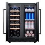 vinoteca cavin arctic collection 60d doble zona duo full glass black 02