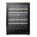 vinoteca cavin arctic collection 60d doble zona full glass black